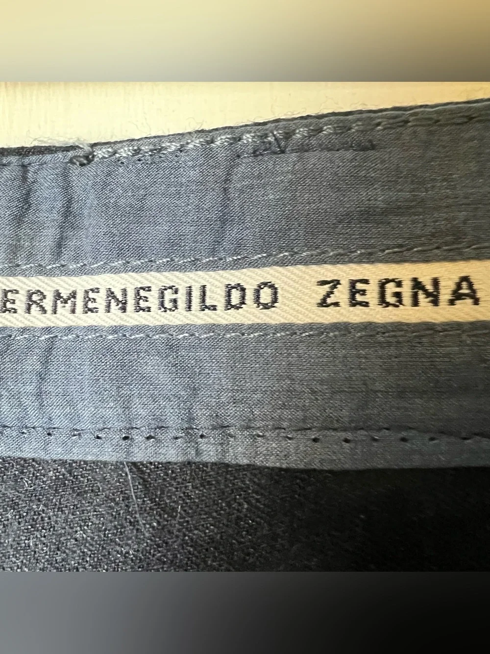 Ermenegildo Zegna Navy Blue Wool 5 Pocket Jean Cut Chinos Mens Sz 38